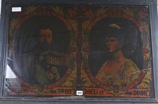 A Royal reverse glass panel